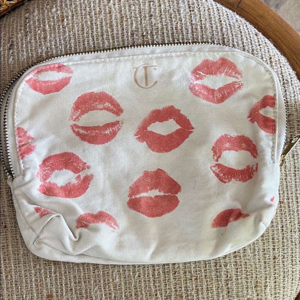 Charlotte Tilbury makeup bag lipstick print